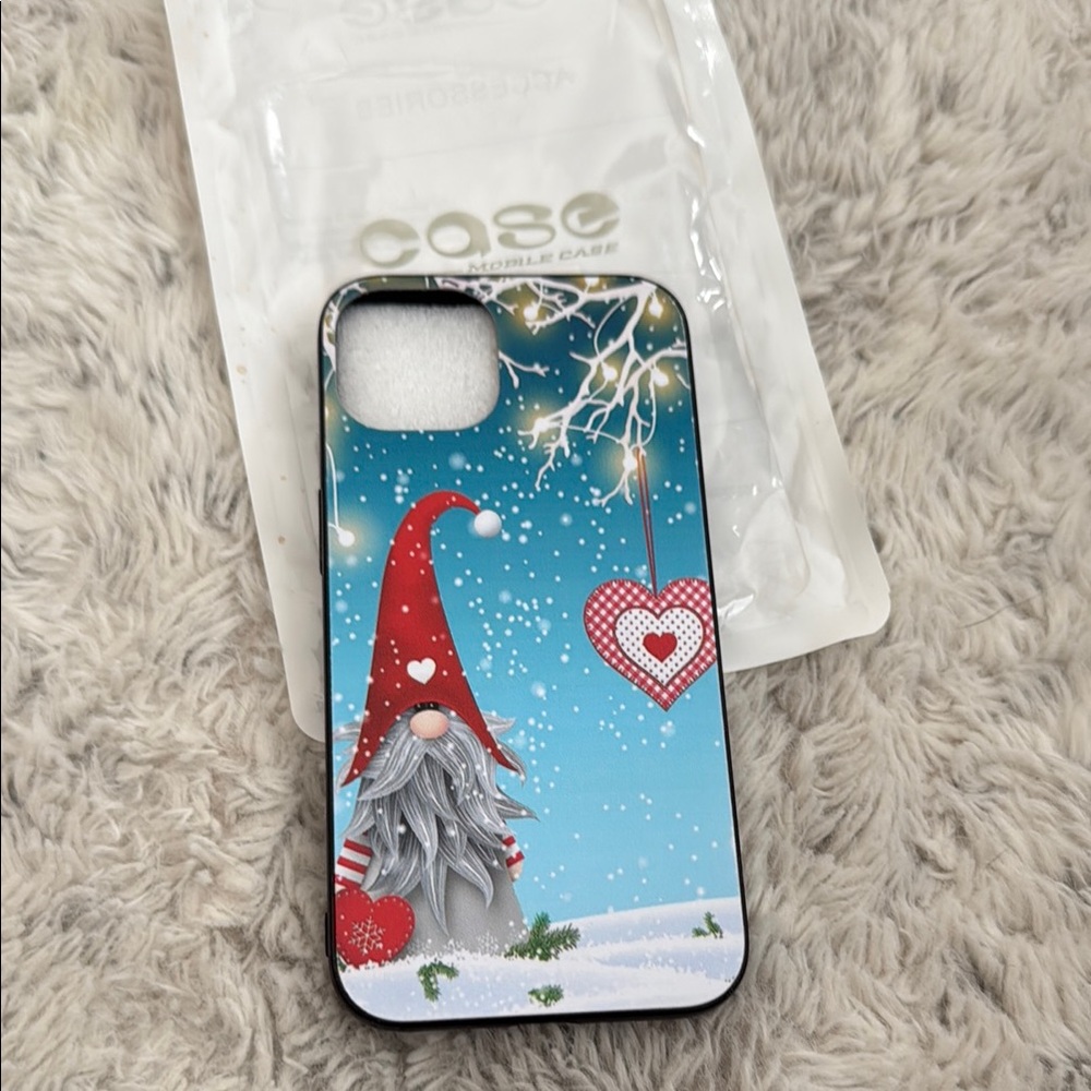 iPhone 14 - Festive Gnome Design in Blue and Red